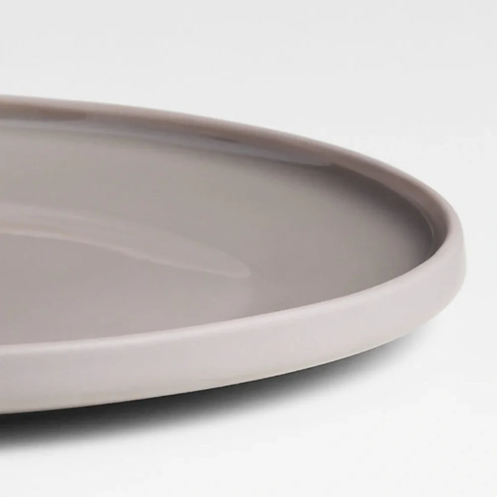 New! Crate&Barrel Porcelain Salad Plate in Taupe